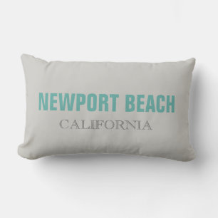 Coussin Rectangle Newport Beach Grey Californie Jeu d'oreiller