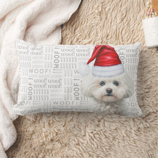 Coussin Rectangle Noël Amoureux des chiens Coton de Tulear Vacances (Couverture)