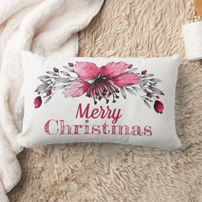 Coussin Rectangle Noël au houx rouge (Couverture)