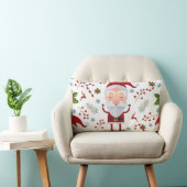 Coussin Rectangle « Noël avec Père Noël au houx » (Chaise)