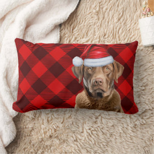 Coussin Rectangle Noël Chesapeake Bay Chien Festin Plaid