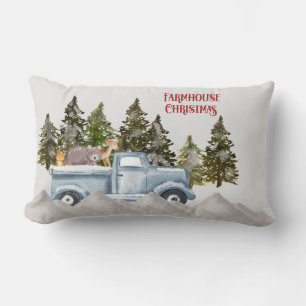 Coussin Rectangle Noël de la ferme forestière