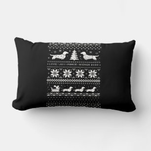 Coussin Rectangle Noël des Dachshunds