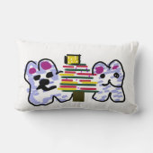 Coussin Rectangle Noël des ours polaires (Verso)