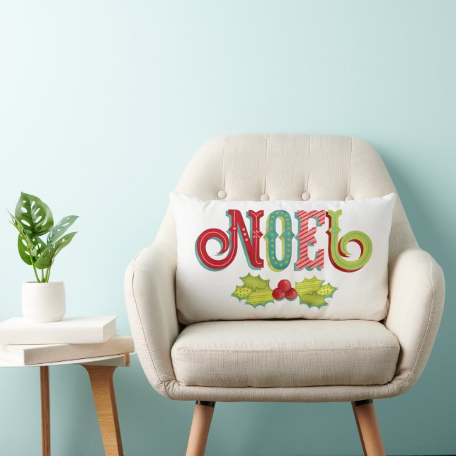 Coussin Rectangle Noel Noël coloré (Chaise)