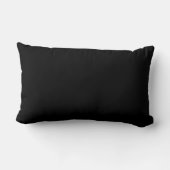 Coussin Rectangle Noir Blanc Moderne Minimaliste Élégant Monogramme (Verso)