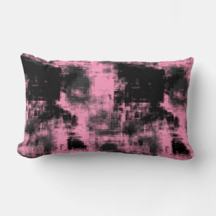 Coussin Rectangle Noir rose et gris