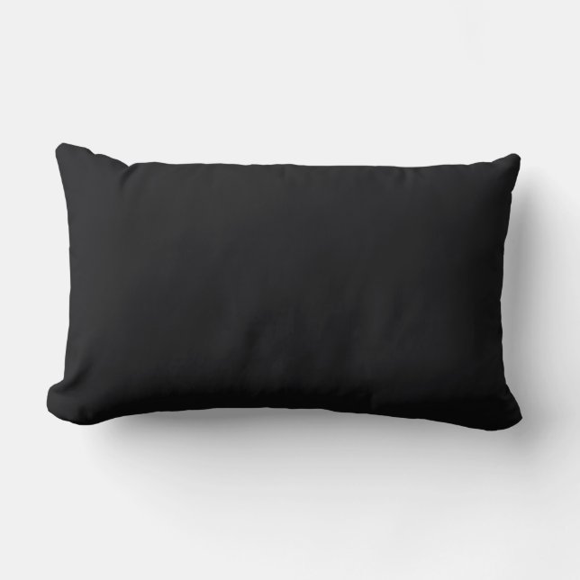 Coussin Rectangle Noir Uni Jet (Recto)