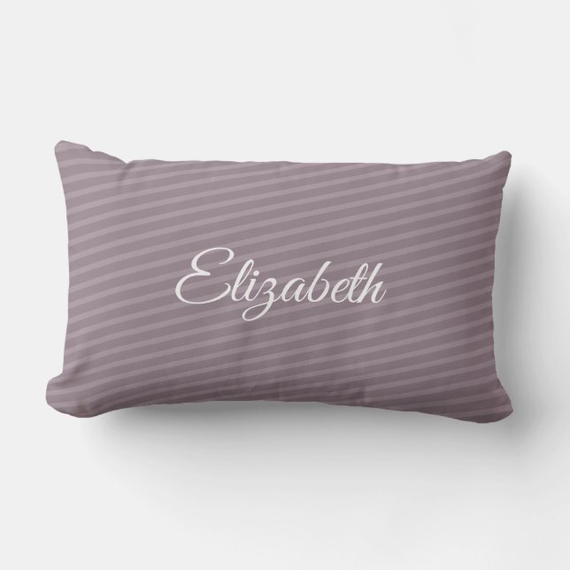 Coussin Rectangle Nom Calligraphié Script Élégant Modèle moderne (Recto)