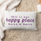 COUSSIN RECTANGLE NOM DE COUPLE DE MARIAGE PERSONNALISÉ MODERNE ÉLÉG (Couverture)