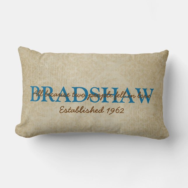 Coussin Rectangle Nom de famille (Recto)