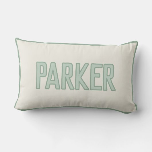 Coussin Rectangle Nom d'enfant personnalisé mignon avec Faux Trim Sa (Verso)