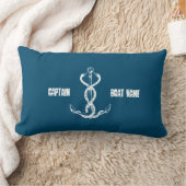 Coussin Rectangle Nom du bateau nautique poussière Ancre Bleu (Couverture)