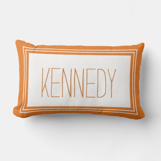 Coussin Rectangle Nom du monogramme personnalisé Burange Gardien (Recto)