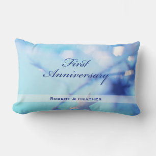 Coussin Rectangle Nom personnalisé, Étincelle du premier Mariage