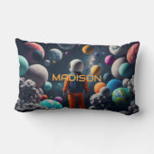 Coussin Rectangle Nom personnalisé Imaginaire Espace enfant (Verso)