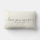 Coussin Rectangle Nom personnalisé Je t'aime plus Saint-Valentin Nou (Recto)