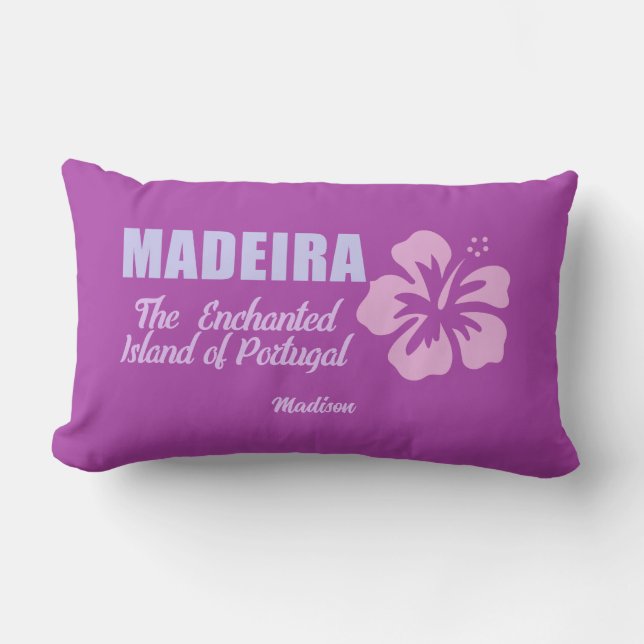 Coussin Rectangle Nom personnalisé Madeira (Recto)