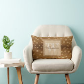 Coussin Rectangle Nom personnalisé par fourrure de faon de cerfs (Chaise)