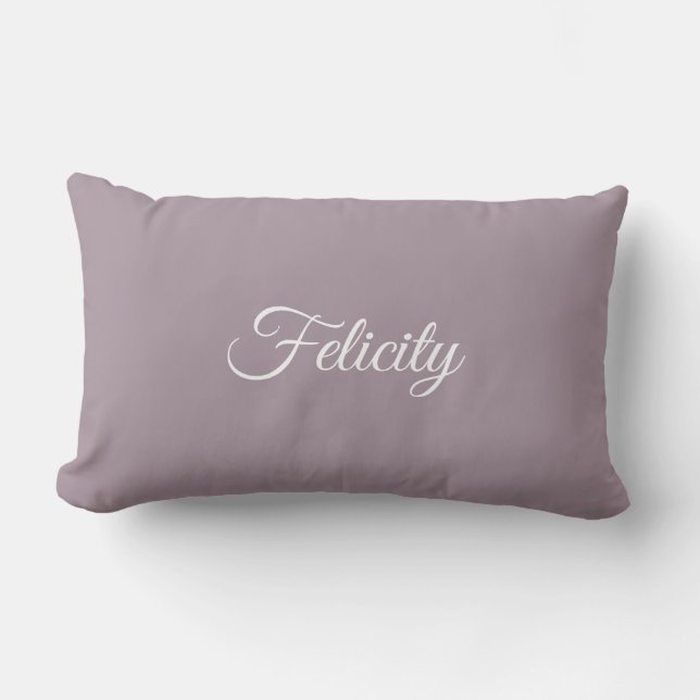 Coussin Rectangle Nom personnalisé Script Monogramme Lettre initiale (Recto)