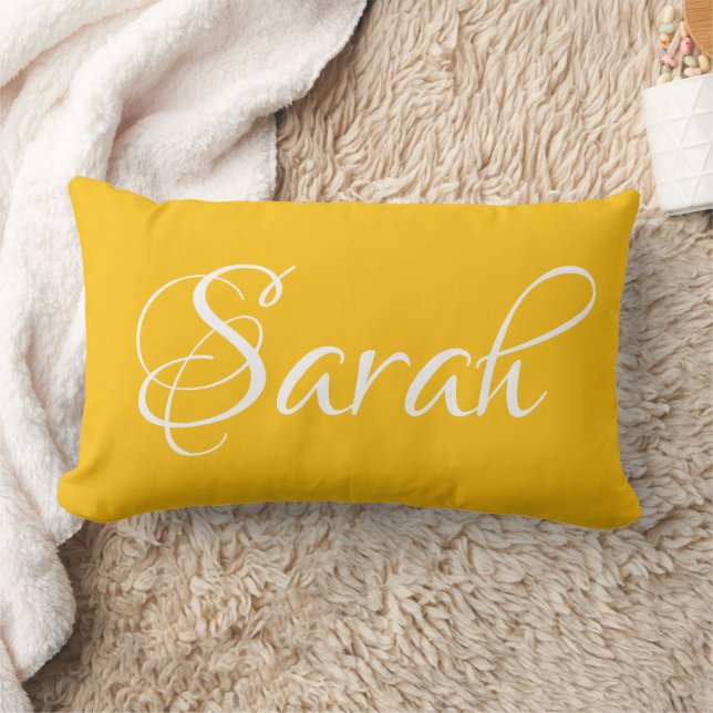 COUSSIN RECTANGLE NOM PERSONNALISÉ SIMPLE ÉLÉGANT MODERNE MONOGRAMME (Couverture)
