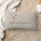 Coussin Rectangle Noms de couple romantiques rustiques & Cadeau de m (Couverture)
