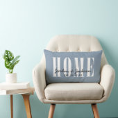 Coussin Rectangle Noms de famille de maison moderne Date établie Ble (Chaise)