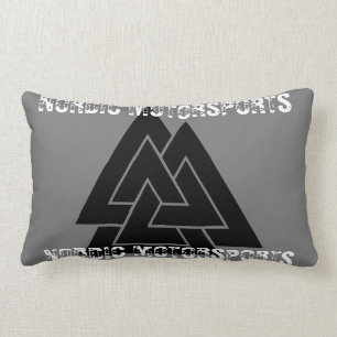 COUSSIN RECTANGLE NORSE VALKNUT LOGO DESIGN - FAITES-LE VOTRE PROPRE