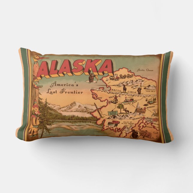 Coussin Rectangle Nostalgique Alaska (Recto)