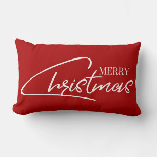 Coussin Rectangle Nostalgique Noël Script Vacances Jeu d'Oreiller
