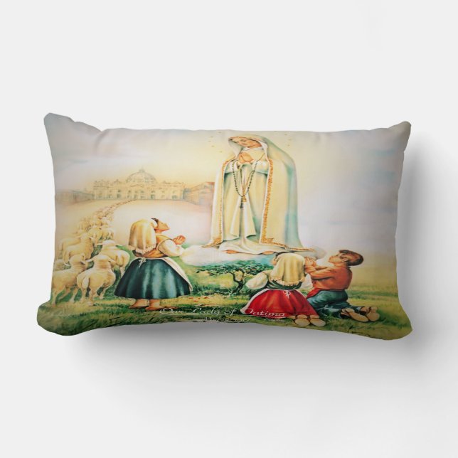 Coussin Rectangle Notre-Dame de Fatima 1917 (Recto)
