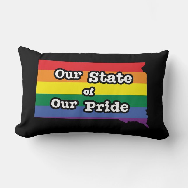 Coussin Rectangle Notre État de notre fierté| Dakota du Sud (Recto)
