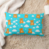 Coussin Rectangle Nounours de dessin avec nuages sur Arrière - plan  (Couverture)