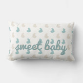 Coussin Rectangle Nourriture bébé, Lapin Neutre Doux (Recto)