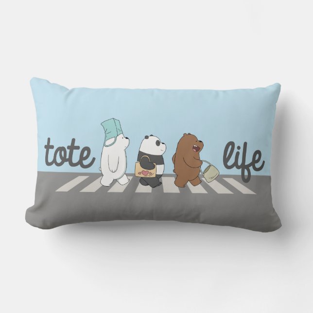 Coussin Rectangle Nous Ours Nus - Fourre-tout Life! (Recto)