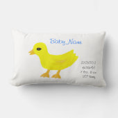 Coussin Rectangle Nouveau bébé garçon en caoutchouc Ducky réversible (Recto)