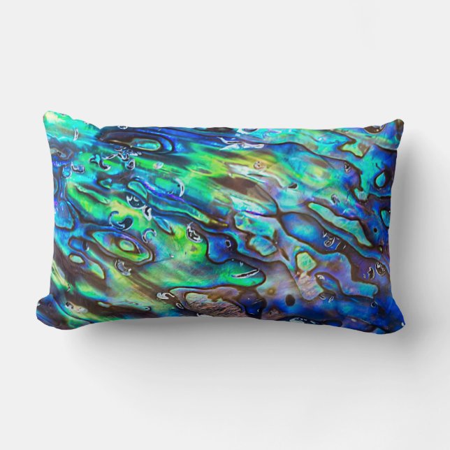 Coussin Rectangle Nouvelle-Zélande Abalone Paua Shell Motif 1 (Recto)