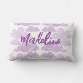Coussin Rectangle Nuage de Chinoiserie Violet Lavande (Recto)