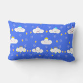 Coussin Rectangle Nuages de dessin animé mignons avec des émotions (Verso)