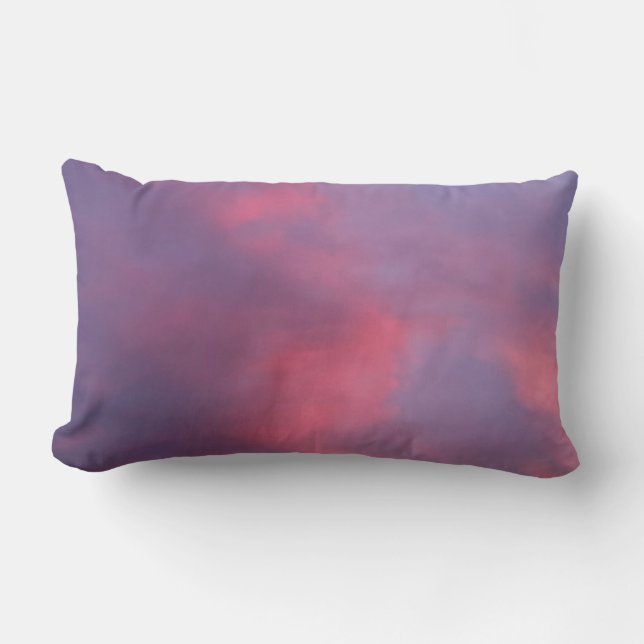 Coussin Rectangle Nuages roses bleus (Recto)
