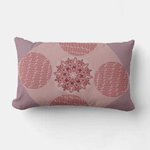 Coussin Rectangle Nuances de rose Abstrait Arrière - plan Motif Cerc