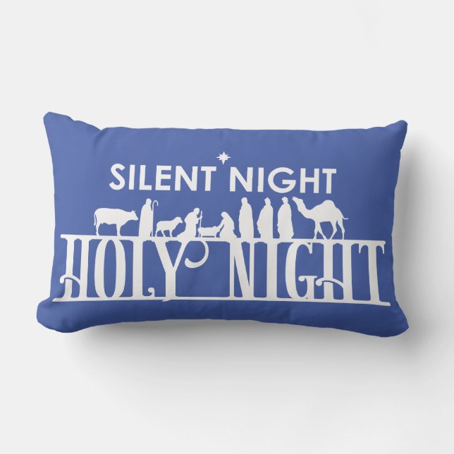 Coussin Rectangle Nuit Silencieuse Nuit Sainte Nativité Entière (Recto)