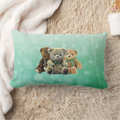 Coussin Rectangle Nurserie pour bébé garçon avec ours en peluche per (Couverture)