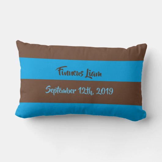 Coussin Rectangle Nursery pour bébé garçon avec ours en peluche pers (Verso)