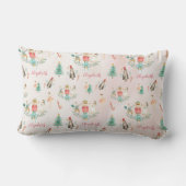 Coussin Rectangle Nutcracker Fille Noël Enfants Rose Aquarelle (Verso)