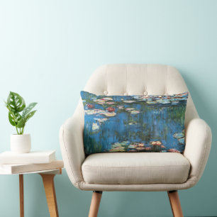 Coussin Rectangle Nymphéas par Claude Monet, Impressionnisme Vintage