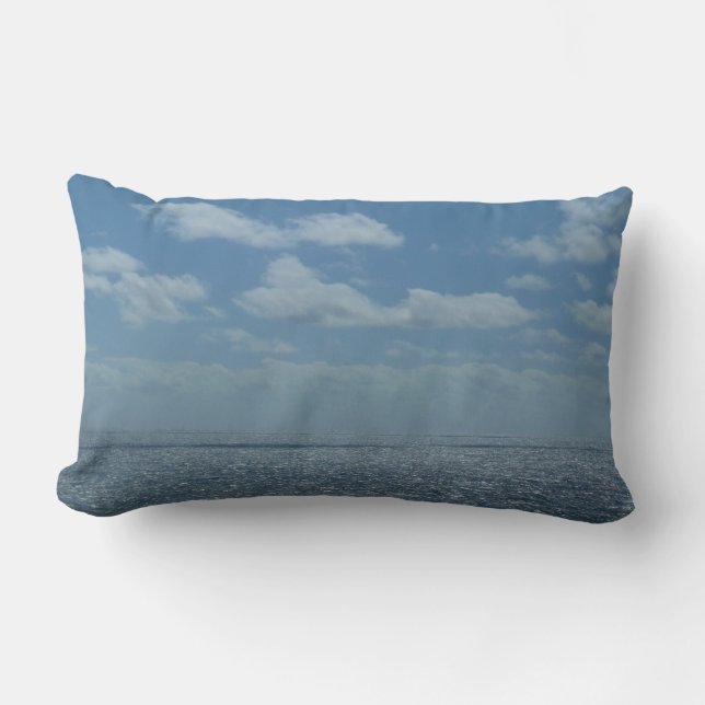 Coussin Rectangle Océan bleu de la mer des Caraïbes (Recto)