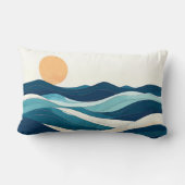 Coussin Rectangle Ocean Waves Mug Minimalist Coastal Line Art pillow (Verso)