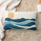 Coussin Rectangle Ocean Waves Mug Minimalist Coastal Line Art pillow (Couverture)