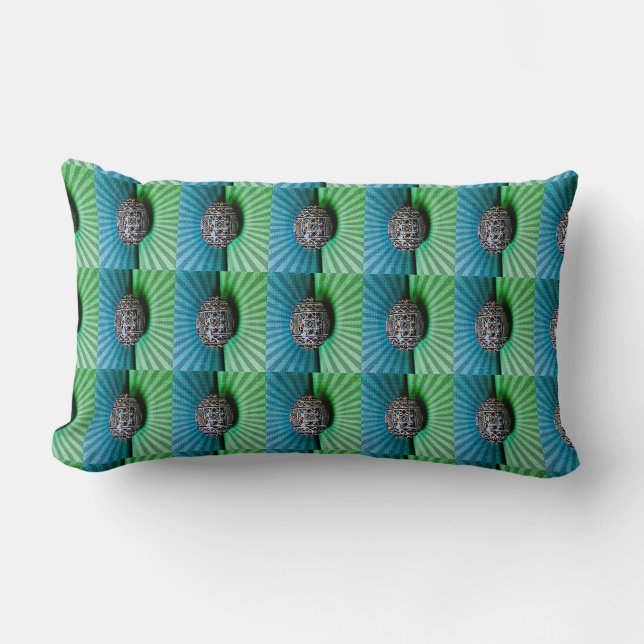 Coussin Rectangle Oeuf de Pâques Sunburst (Recto)
